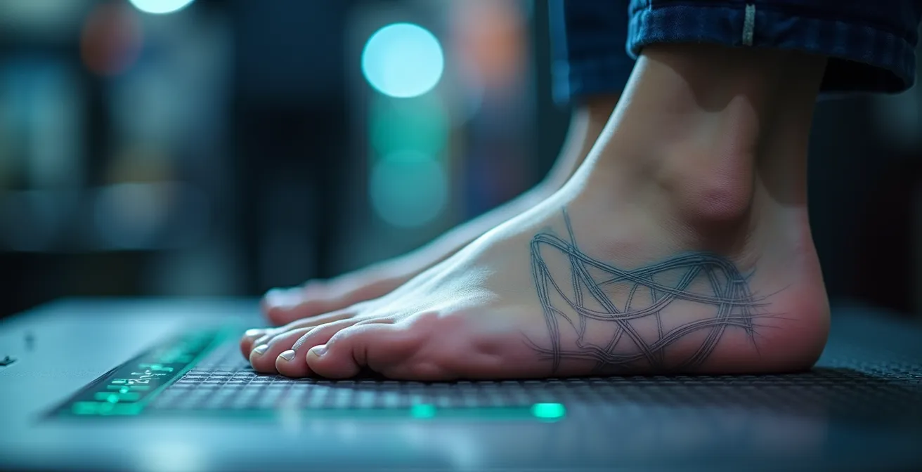 Analyse du pied par scanner 3D dans un magasin de sport spécialisé